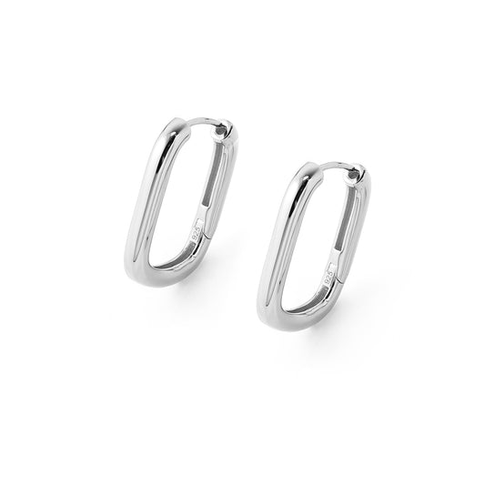 Ayla Staple Hoops in SILVER