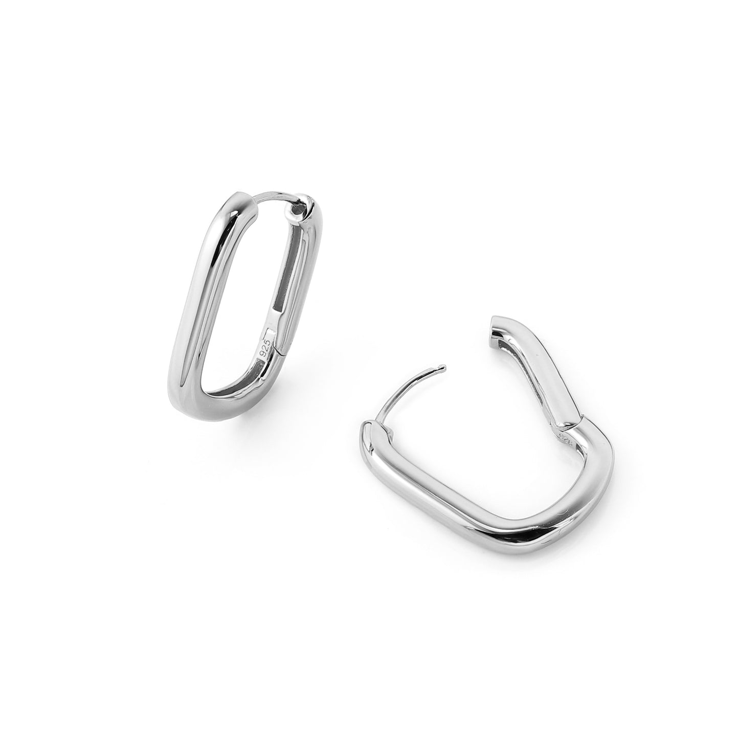 Ayla Staple Hoops in SILVER