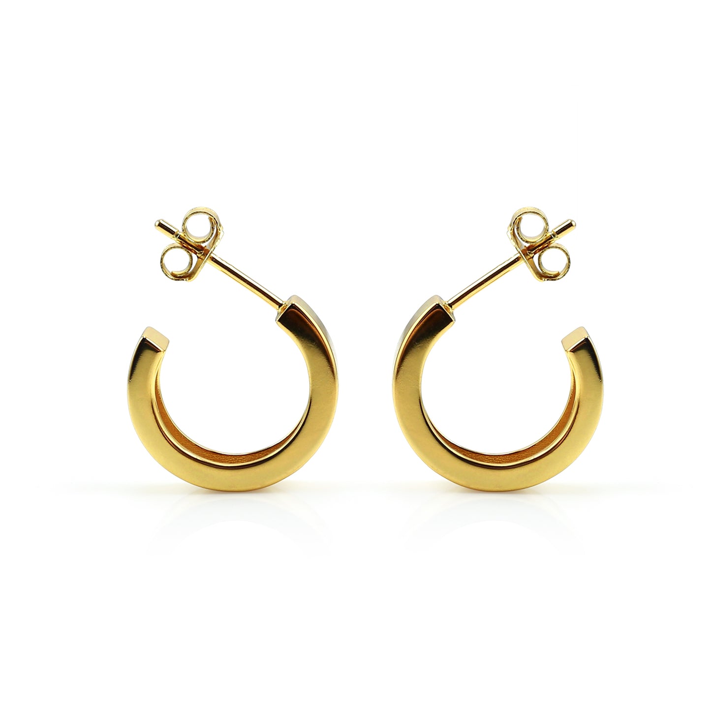 Prea Edge Hoops in GOLD