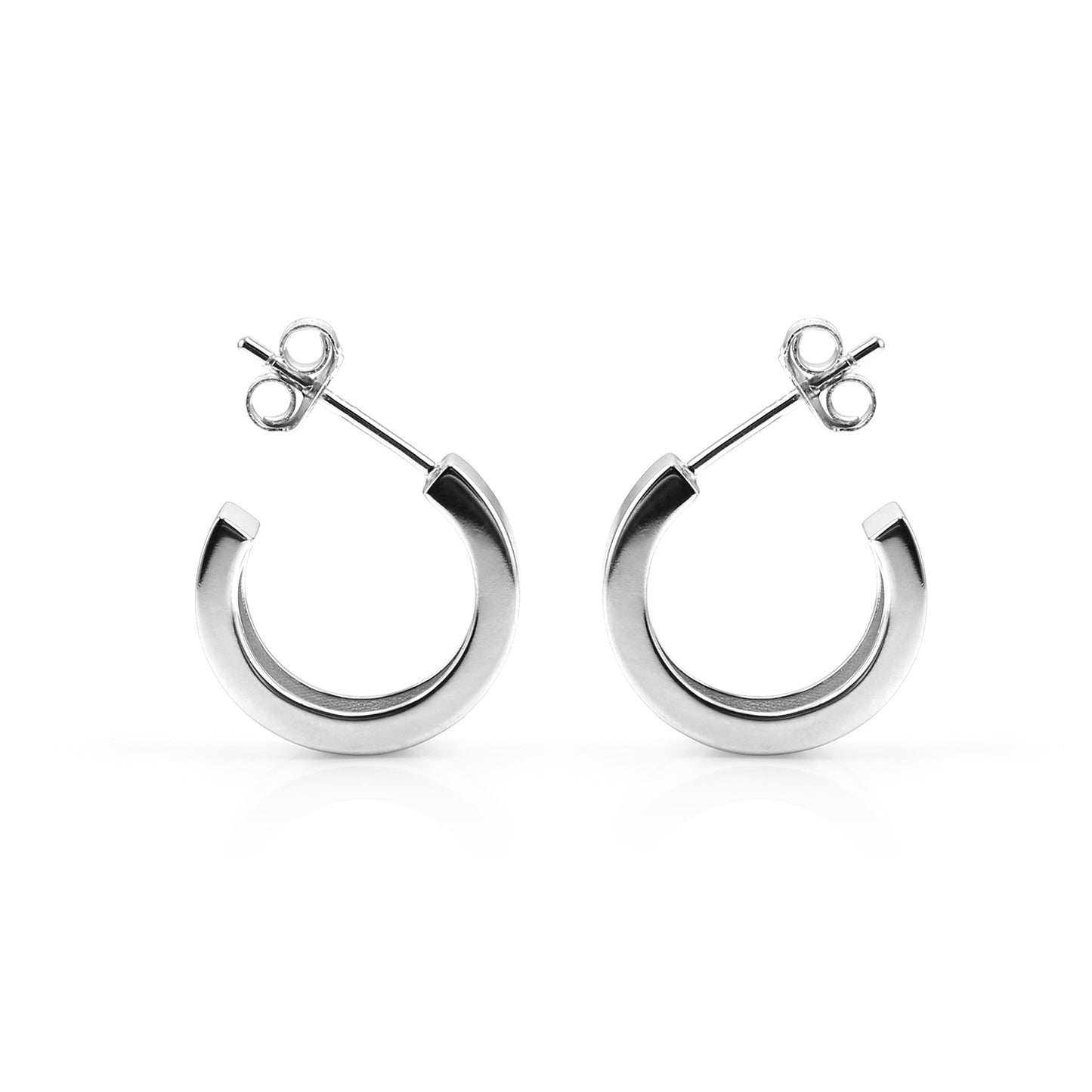 Prea Edge Hoops in SILVER