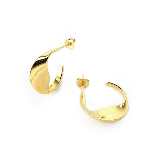 Willow Twisted Hoops in GOLD