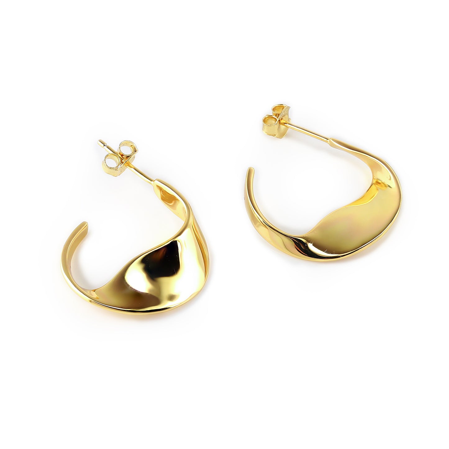 Willow Twisted Hoops in GOLD