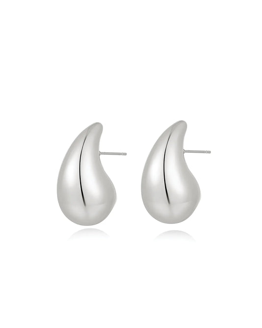 Tahlia Teardrop Large Studs in SILVER